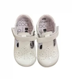 Bo-Bell Shoes | Toto T-Bar | White Patent