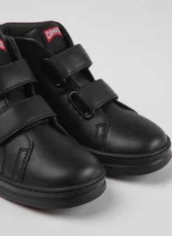 Camper School Shoes | Velcro Runner Boot | Black