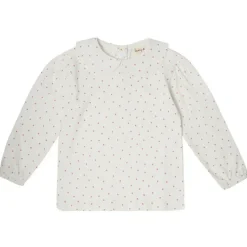 Dotty Dungarees | Peter Pan Collar top | Pink spot