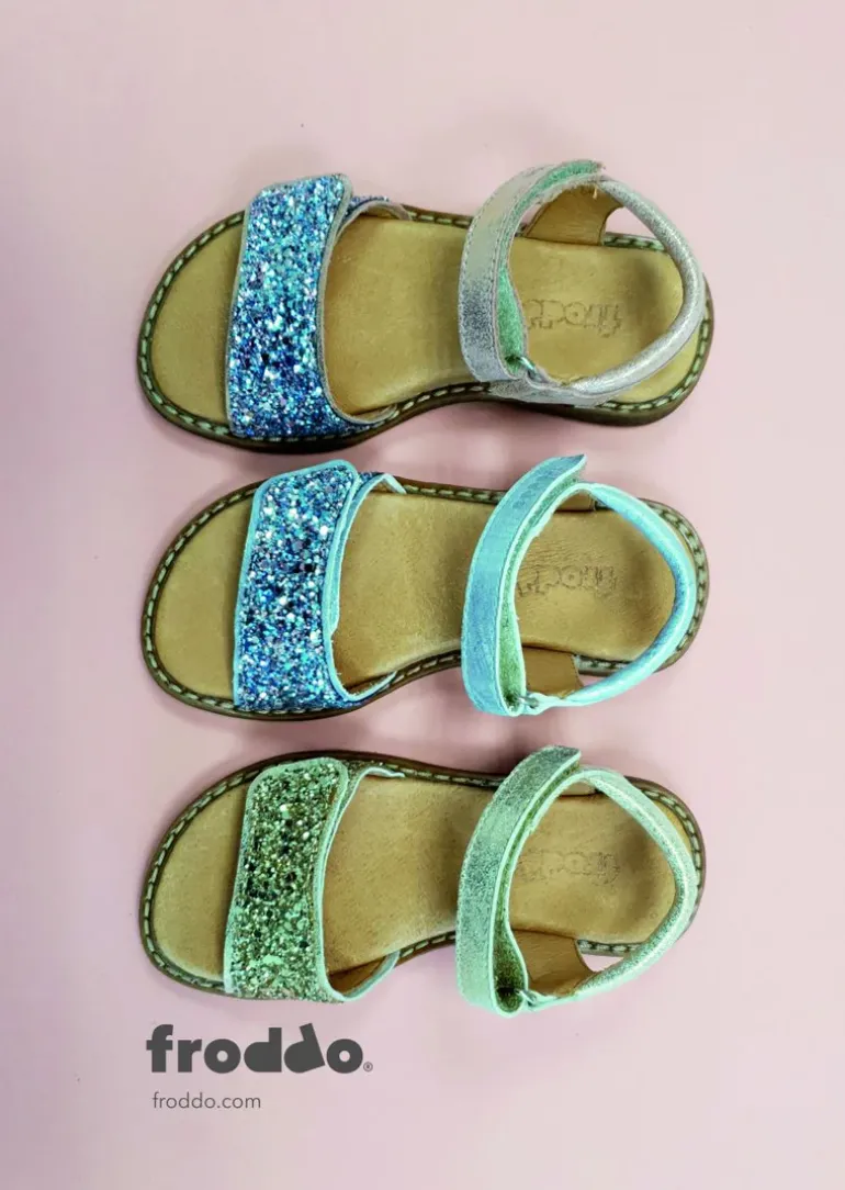 Froddo Lore Sandals | Glitter | Gold Shine