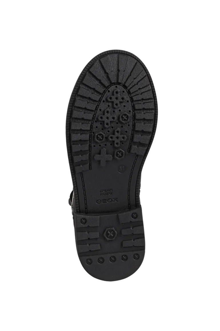 Geox Kids Boots | Eclair Biker | Black Leather