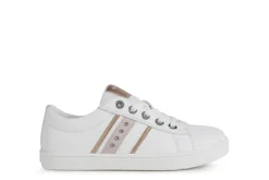 Geox Kids Trainers | Kathe | White & Light Rose