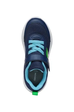 Geox Kids Trainers | Sprintye | Navy & Light Green