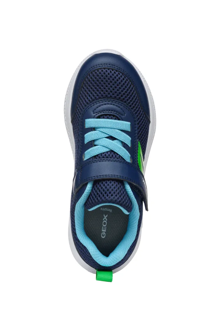 Geox Kids Trainers | Sprintye | Navy & Light Green