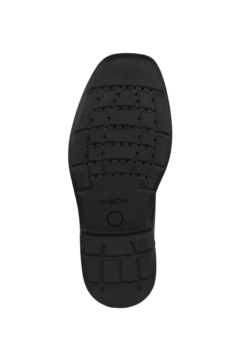 Geox School Shoes | Federico Brogue Lace Up | Black