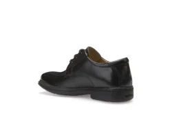 Geox School Shoes | Federico Stitch Lace Up | Black Leather
