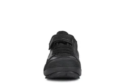 Geox School Shoes | Savage Elastic Velcro | Black Leather