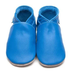 Inch Blue Soft Soles | Baby Pram Shoes | Plain Blue