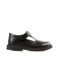 Petasil School Shoes | Clara | Black Leather