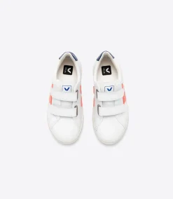 Veja Kids Trainers | Esplar Velcro | Orange Fluo Cobalt